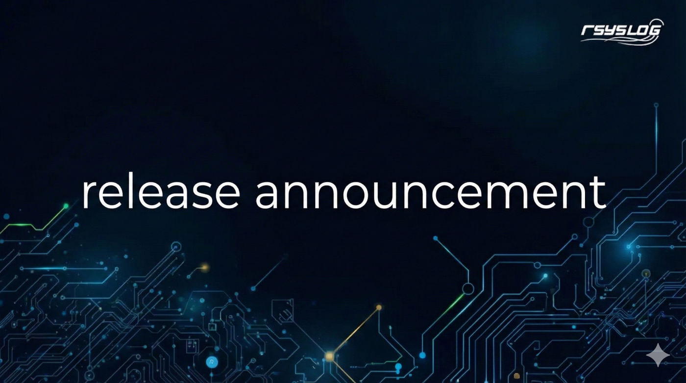 rsyslog release announcement title image