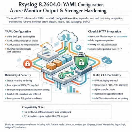 Sanity Check Rsyslog rsyslog 8.2604.0: YAML configuration, Azure Monitor output, and ...